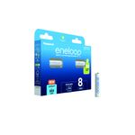 Acumulatori Panasonic Eneloop 2100 cicluri, 800mAh, R3 AAA Blister 8, BK-4MCDE/8BE fotografia produsului View 2 S