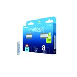 Acumulatori Panasonic Eneloop 2100 cicluri, 800mAh, R3 AAA Blister 8, BK-4MCDE/8BE fotografia produsului View 3 S