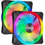 Set 2 ventilatoare Corsair iCUE QL140 RGB 140mm PWM, Lighting Node CORE fotografia produsului