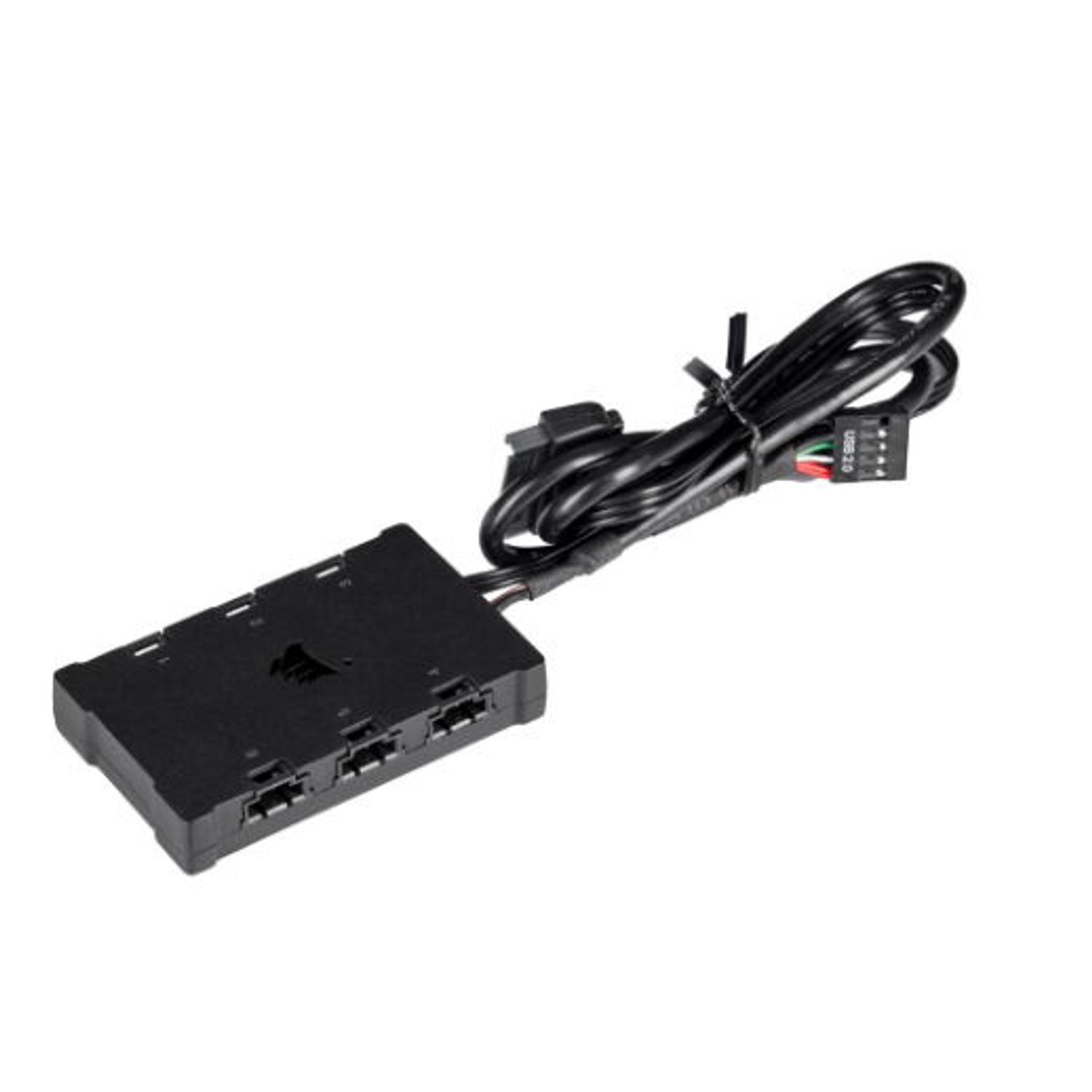 Set 2 ventilatoare Corsair iCUE QL140 RGB 140mm PWM, Lighting Node CORE fotografia produsului View 6 L