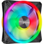 Set 2 ventilatoare Corsair iCUE QL140 RGB 140mm PWM, Lighting Node CORE fotografia produsului View 5 S