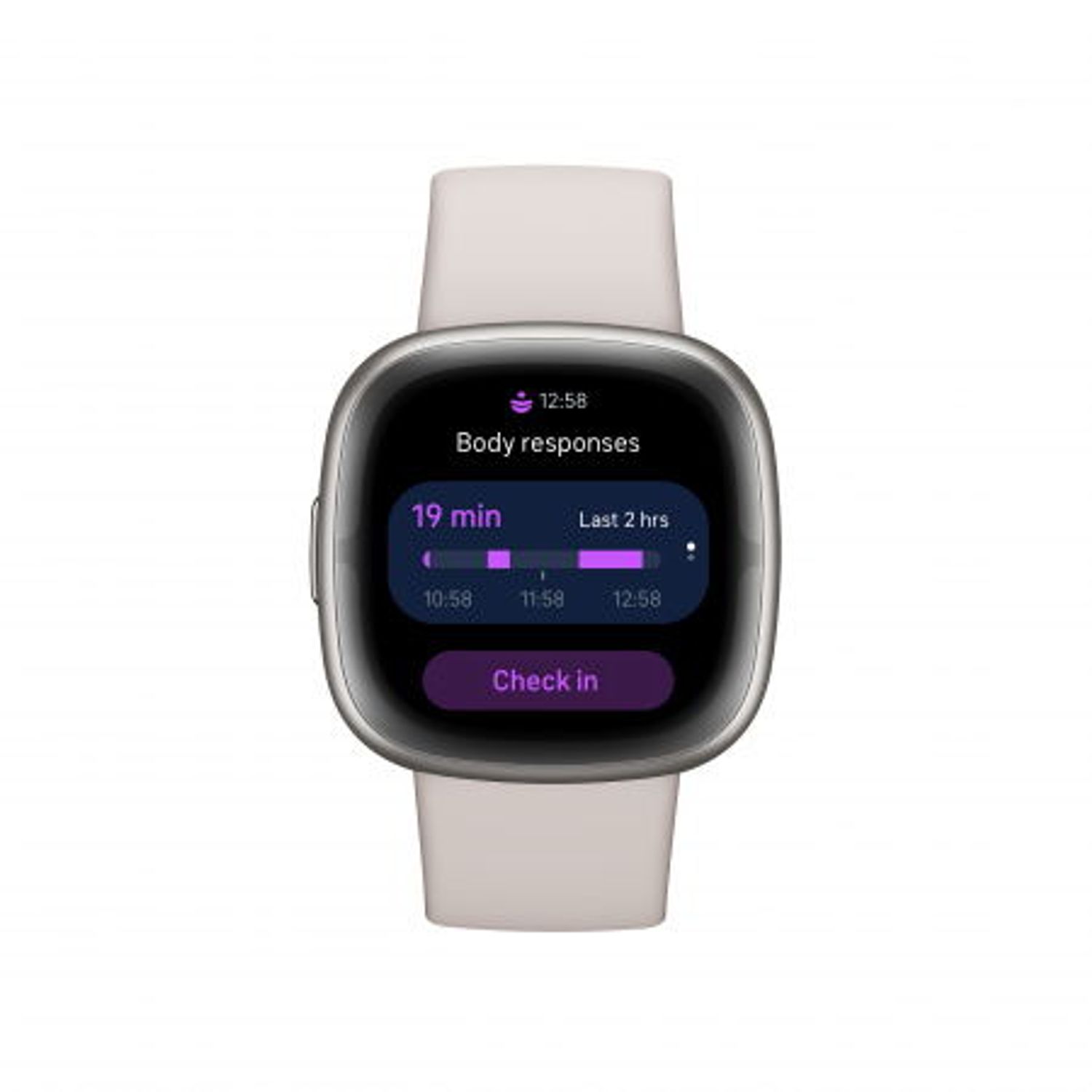 Ceas activity tracker Fitbit Sense 2, GPS, NFC, Bluetooth, Waterproof (Alb) fotografia produsului View 2 L