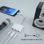 Adaptor STAR THT-010+, USB Type C - 2 x Jack 3.5mm / USB Type C (Alb) fotografia produsului View 2 S