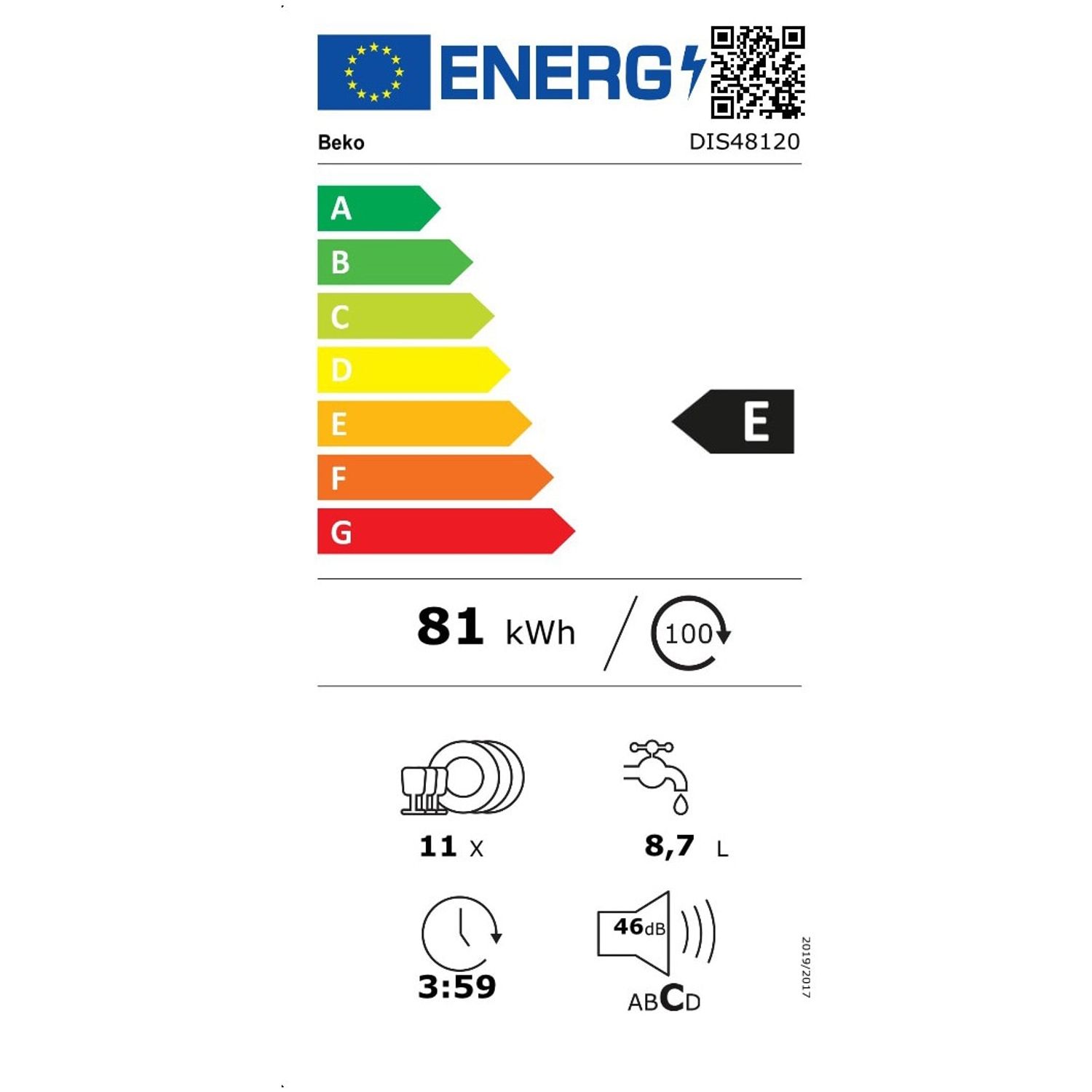Beko Pro Smart Inverter Spülmaschine Bedienungsanleitung Beko - Masina de spalat vase incorporabila Beko DIS48120, 11 seturi, 8