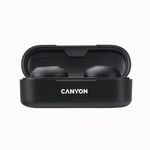 Casti True Wireless Canyon CNE-CBTHS1B, Bluetooth, Rezistent la apa, Microfon (Negru) fotografia produsului View 3 S