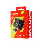 Casti True Wireless Canyon CNE-CBTHS1B, Bluetooth, Rezistent la apa, Microfon (Negru) fotografia produsului View 7 S