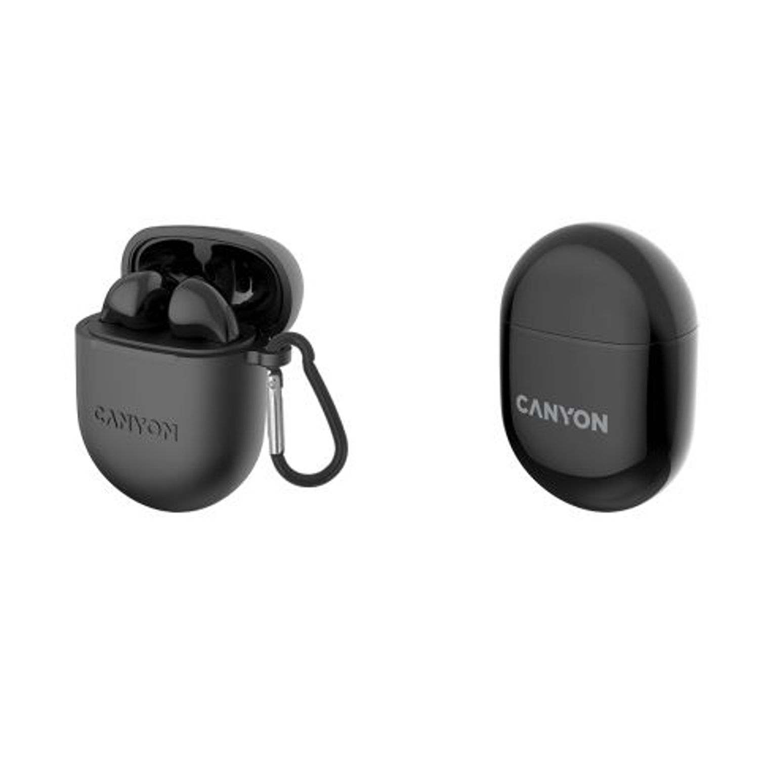 Casti True Wireless Canyon TWS-6, Bluetooth, Touch Control, Gaming Mode, Microfon (Negru) fotografia produsului View 5 L