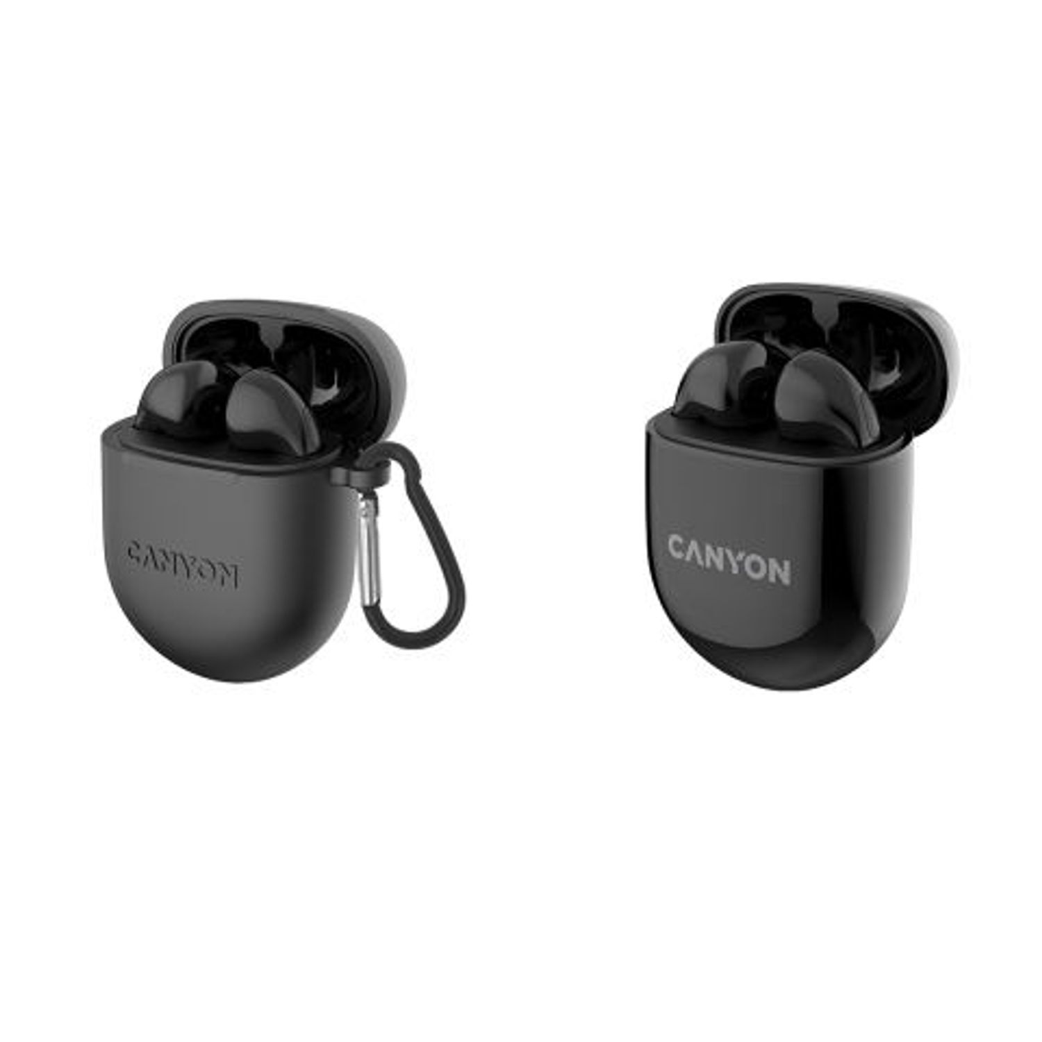 Casti True Wireless Canyon TWS-6, Bluetooth, Touch Control, Gaming Mode, Microfon (Negru) fotografia produsului View 4 L