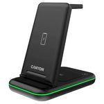Incarcator Wireless Canyon WS-304 3in1, 15W (Alb) fotografia produsului View 2 S