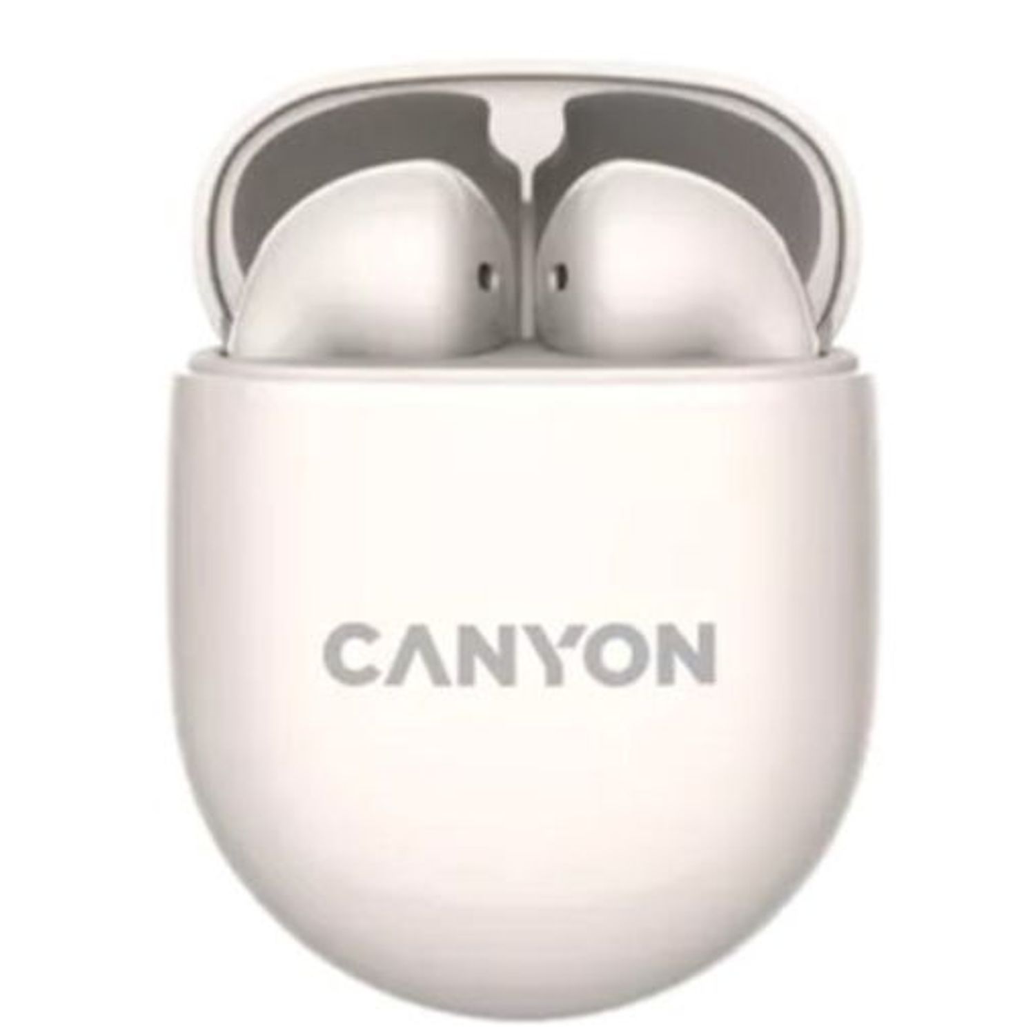 Casti True Wireless Canyon TWS-6, Bluetooth, Touch Control, Gaming Mode, Microfon (Alb) fotografia produsului