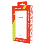 Acumulator extern Canyon PB-2001, 20000mAh, 2x USB-A (Alb) fotografia produsului View 3 S