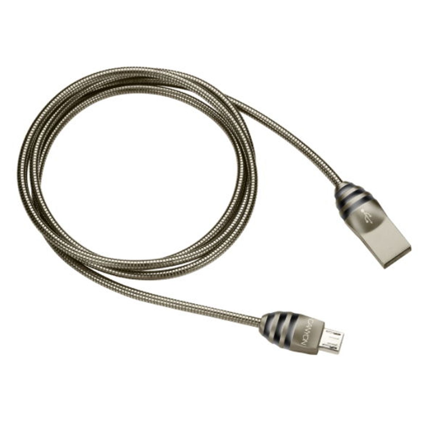 Cablu de date Canyon CNS-USBM5DG, Micro USB, USB 2.0 Type A, 1 m (Argintiu) fotografia produsului