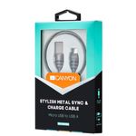 Cablu de date Canyon CNS-USBM5DG, Micro USB, USB 2.0 Type A, 1 m (Argintiu) fotografia produsului View 3 S