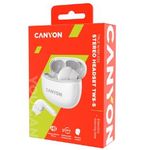 Casti True Wireless Canyon TWS-5, Bluetooth, In-Ear, Microfon (Alb) fotografia produsului View 5 S