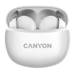 Casti True Wireless Canyon TWS-5, Bluetooth, In-Ear, Microfon (Alb) fotografia produsului