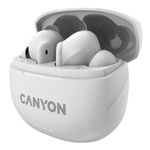 Casti True Wireless Canyon TWS-8, Bluetooth, ENC, Microfon (Alb) fotografia produsului View 2 S