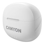 Casti True Wireless Canyon TWS-8, Bluetooth, ENC, Microfon (Alb) fotografia produsului View 4 S