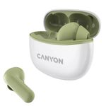Casti True Wireless Canyon TWS-5, Bluetooth, In-Ear, Microfon (Alb/Verde) fotografia produsului