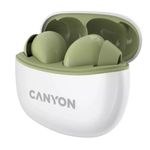 Casti True Wireless Canyon TWS-5, Bluetooth, In-Ear, Microfon (Alb/Verde) fotografia produsului View 3 S