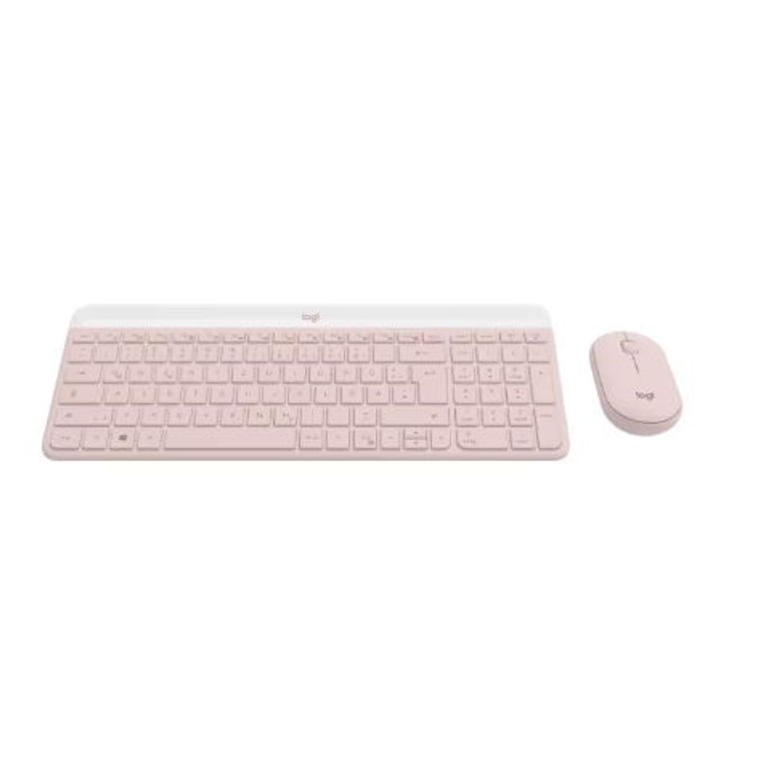 Kit wireless tastatura si mouse Logitech MK470, USB, Layout US INT (Roz) fotografia produsului View 2 L