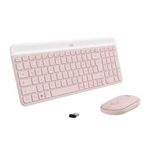 Kit wireless tastatura si mouse Logitech MK470, USB, Layout US INT (Roz) fotografia produsului View 5 S
