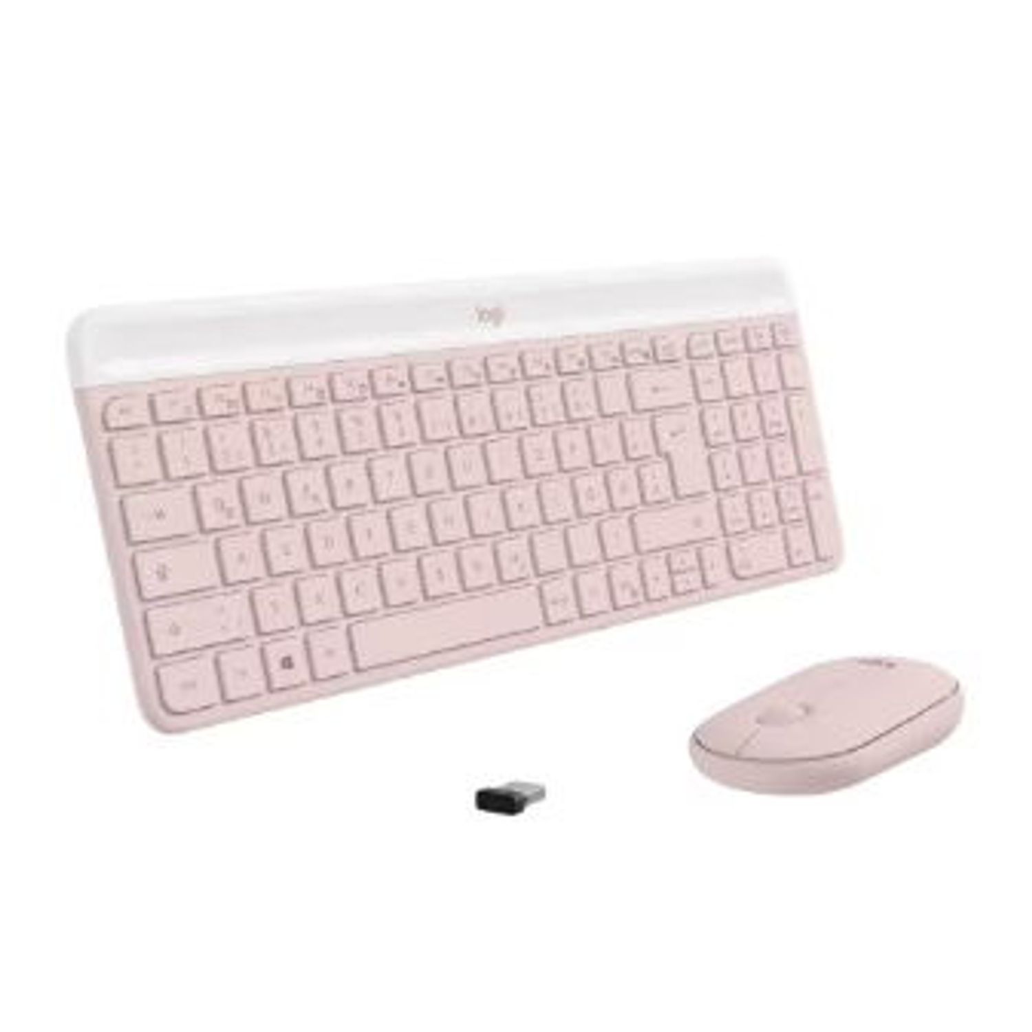 Kit wireless tastatura si mouse Logitech MK470, USB, Layout US INT (Roz) fotografia produsului View 5 L