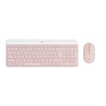 Kit wireless tastatura si mouse Logitech MK470, USB, Layout US INT (Roz) fotografia produsului