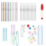 Crosete, multicolore, cu trusa si accesorii, set 50 buc, 0.6-6.5 mm, Springos fotografia produsului View 2 S