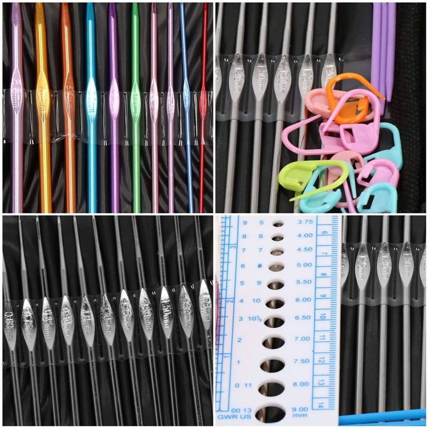 Crosete, multicolore, cu trusa si accesorii, set 100 buc, 0.6-6.5 mm, Springos fotografia produsului View 11 L