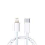 Cablu de date Type-C / Lighting, compatibil cu dispozitivele Iphone si Macbook-uri, Fast Charging, 1m, 2A, Alb fotografia produsului