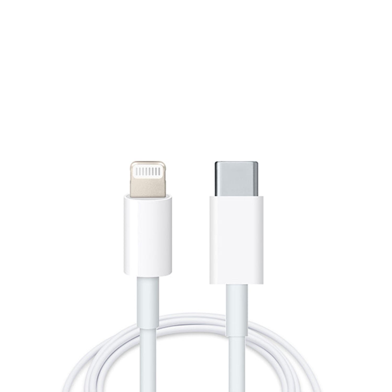 Cablu de date Type-C / Lighting, compatibil cu dispozitivele Iphone si Macbook-uri, Fast Charging, 1m, 2A, Alb fotografia produsului