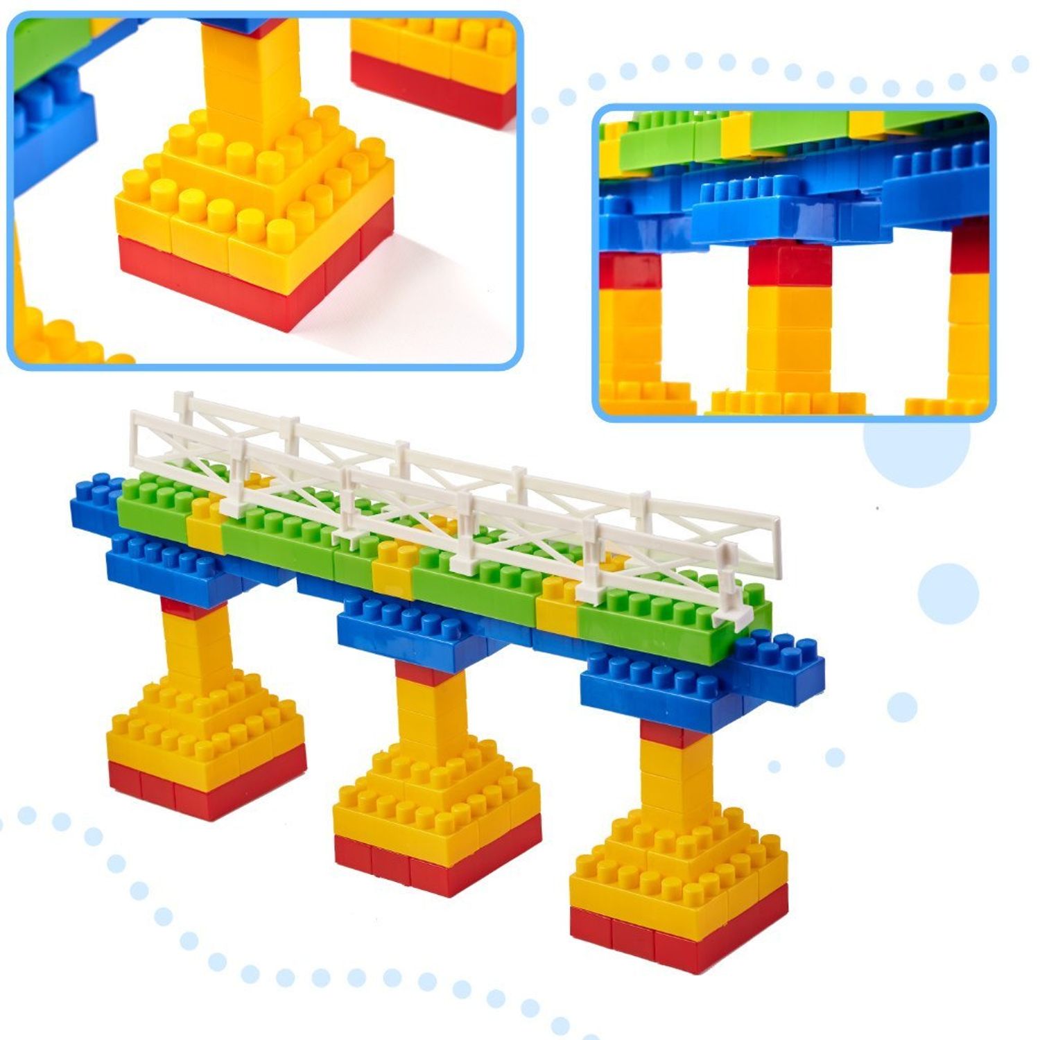 Set 292 piese, cuburi de constructie din plastic pentru copii, Ferma, 24 x 66 cm fotografia produsului View 2 L