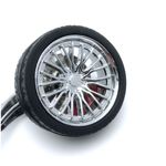 Breloc metalic anticoroziv, model roata auto, Argintiu fotografia produsului View 2 S