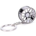 Breloc din aliaj zinc, model janta auto, Argintiu fotografia produsului