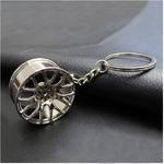 Breloc din aliaj zinc, model janta auto, Argintiu fotografia produsului View 4 S