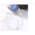 Cablu de Incarcare 3n1, Fast Charging, MicroUSB, Type-C, Lighting, 1.2 m, Alb fotografia produsului View 2 S