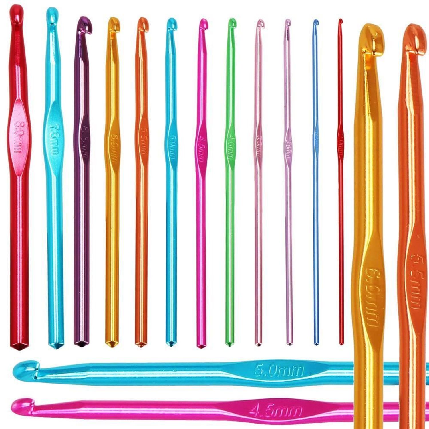 Crosete, multicolore, set 12 buc, 2-8 mm, Springos fotografia produsului View 2 L
