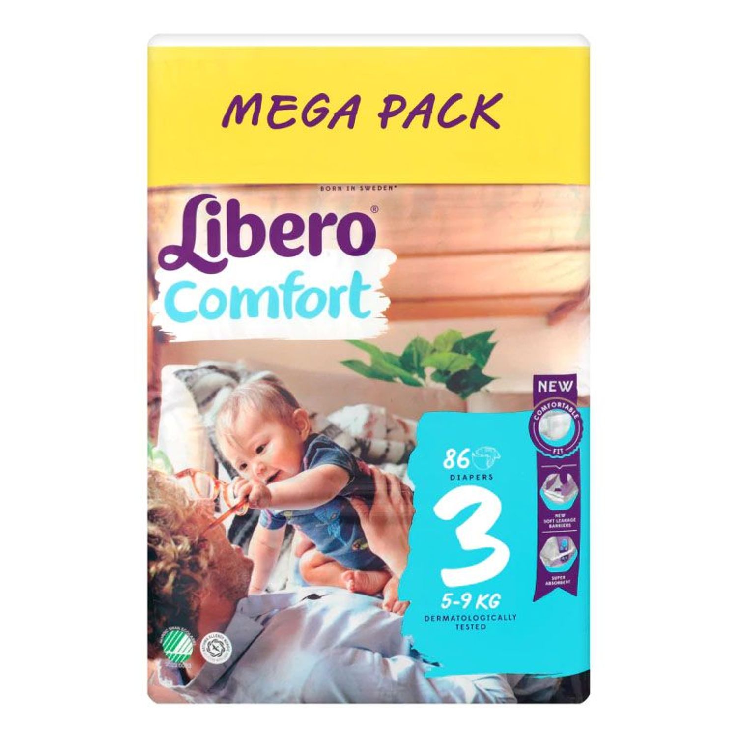 Scutece copii LIBERO Comfort Nr 3 midi 5-9 kg 86 buc fotografia produsului