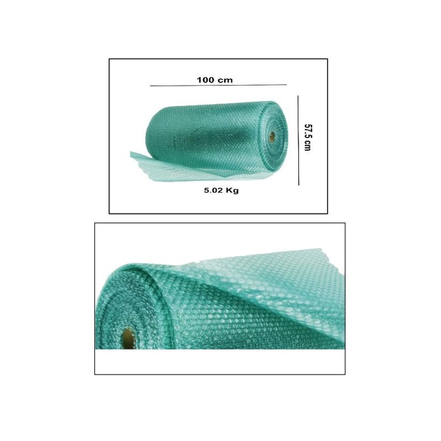 Folie cu bule verde 50 gr/mp 1m/100 ml/100mp fotografia produsului View 3 L