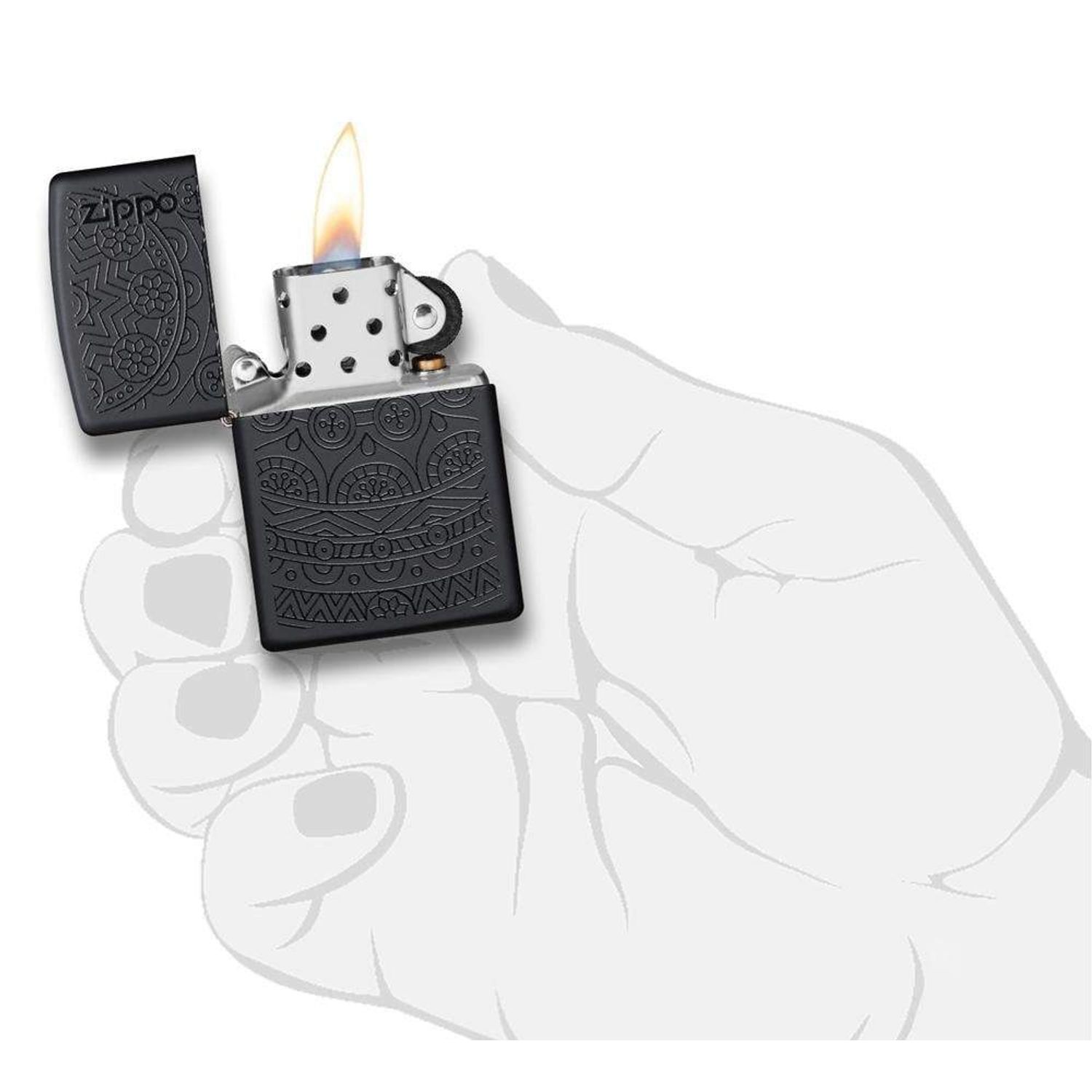 Bricheta Zippo 29989 Tone on Tone Design-Subtle Filigree fotografia produsului View 5 L
