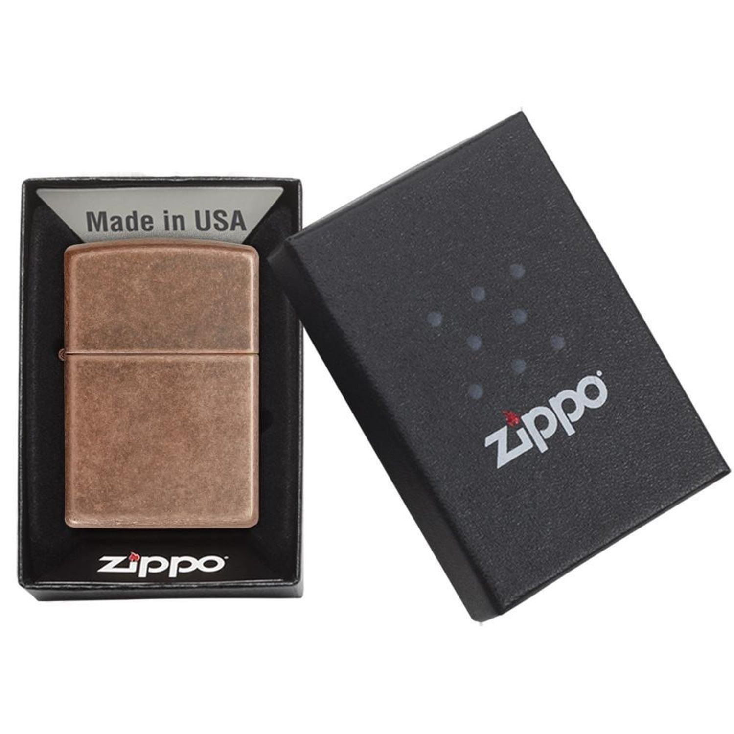 Bricheta Zippo 301FB Antique Copper fotografia produsului View 5 L