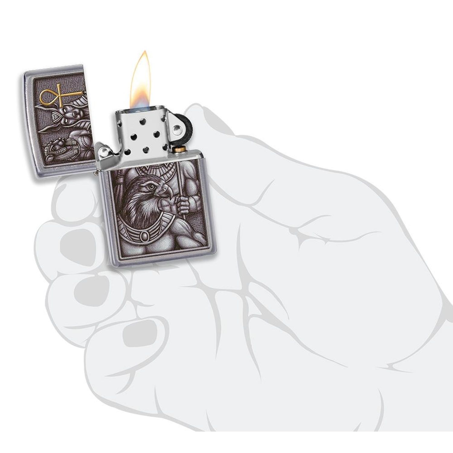 Bricheta Zippo 49406 Egyptian Gods with Ankh fotografia produsului View 5 L