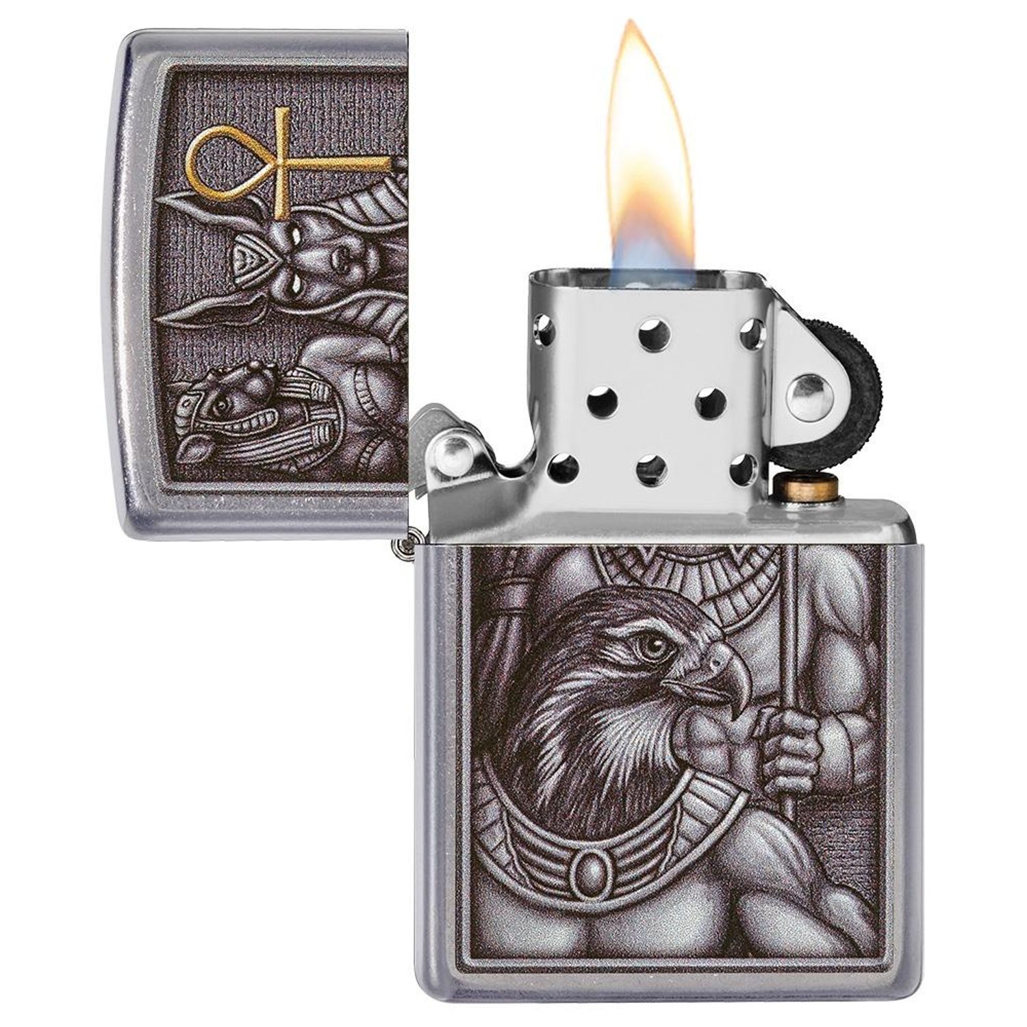 Bricheta Zippo 49406 Egyptian Gods with Ankh fotografia produsului View 3 L