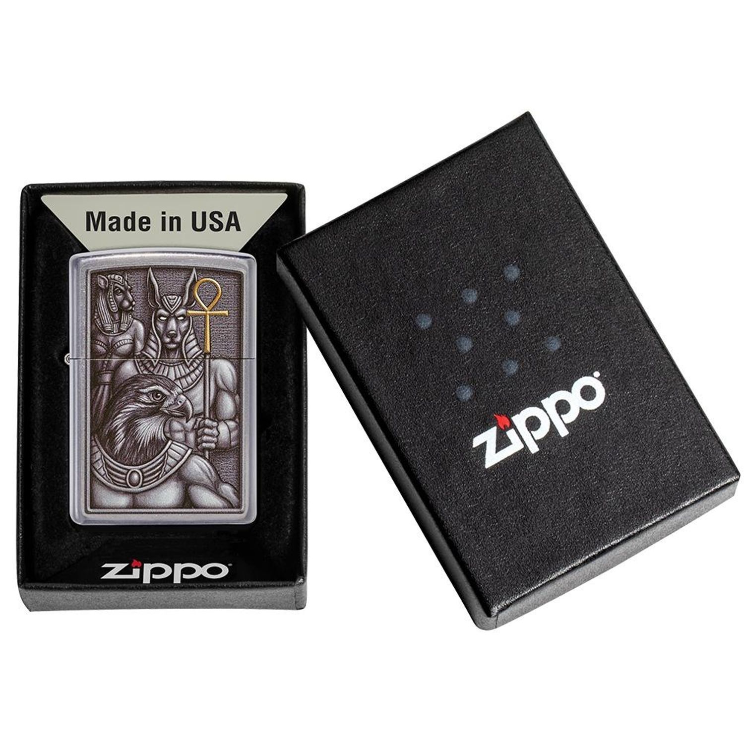 Bricheta Zippo 49406 Egyptian Gods with Ankh fotografia produsului View 6 L