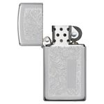 Bricheta Zippo 1652 Slim Chrome Venetian fotografia produsului View 4 S