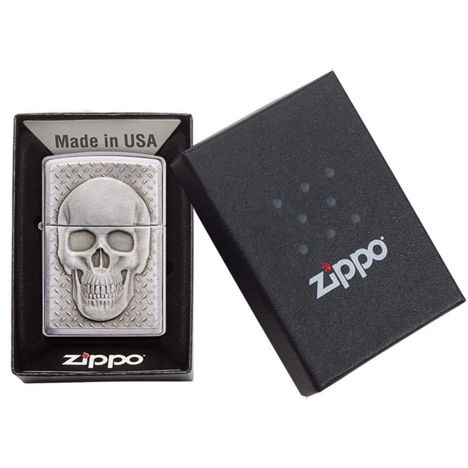 Bricheta Zippo 29818 Skull With Brain Surprise fotografia produsului View 6 L