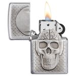 Bricheta Zippo 29818 Skull With Brain Surprise fotografia produsului View 3 S