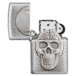 Bricheta Zippo 29818 Skull With Brain Surprise fotografia produsului View 4 S