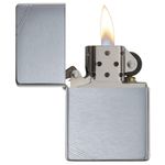 Bricheta Zippo 230 Vintage Brushed Chrome fotografia produsului View 3 S