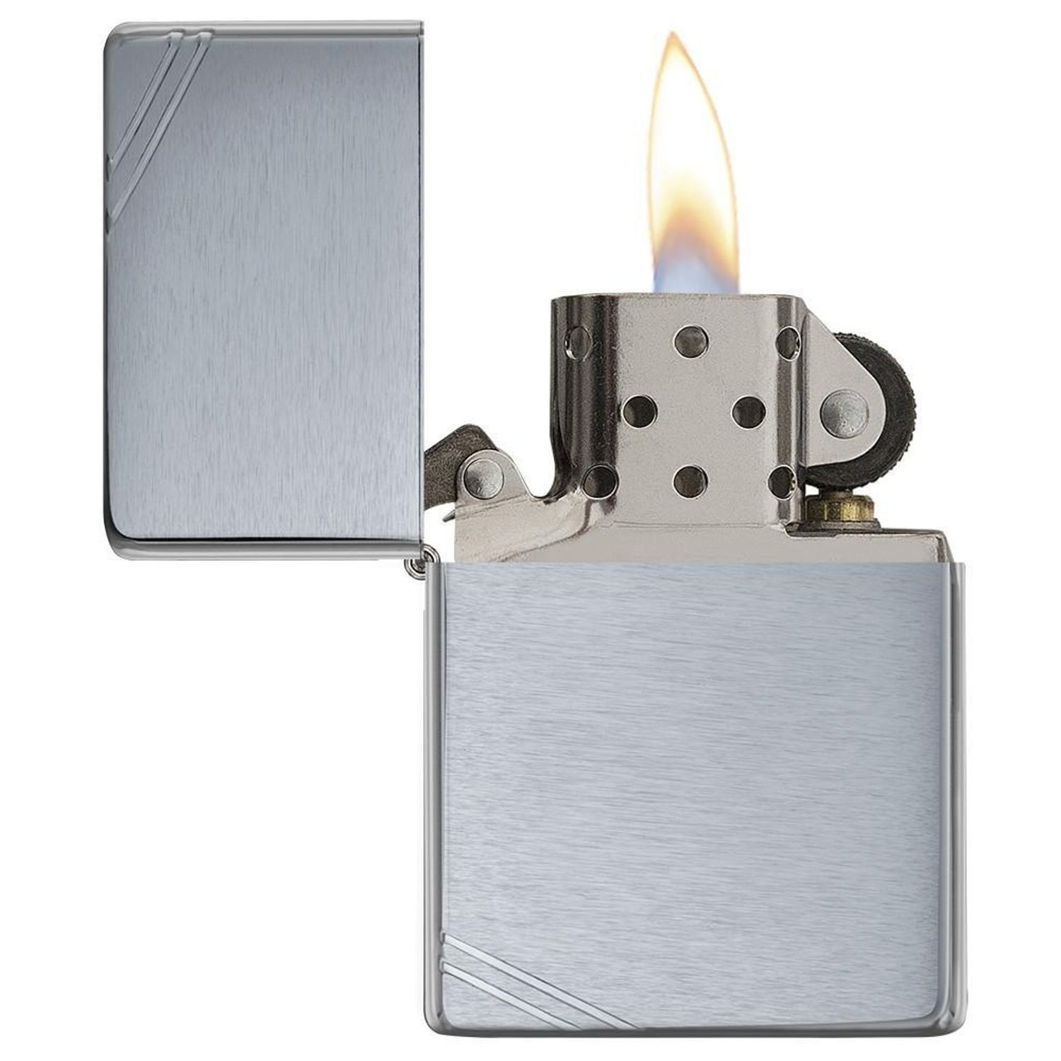 Bricheta Zippo 230 Vintage Brushed Chrome fotografia produsului View 3 L